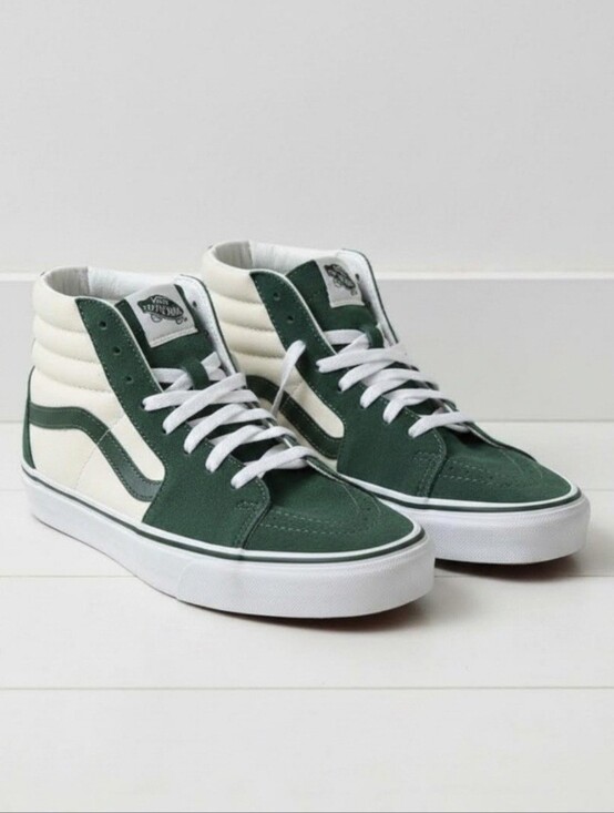 Vans Shoes - Vans Sk8-Hi Shoe | Green & White | Size 8.5 W/7.0 M | Like New 👟🔥High Tops